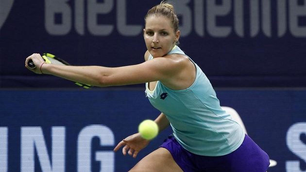 Kristýna Plíšková na turnaji ve švýcarském Bielu. Kristýna Plíšková na turnaji ve švýcarském Bielu.