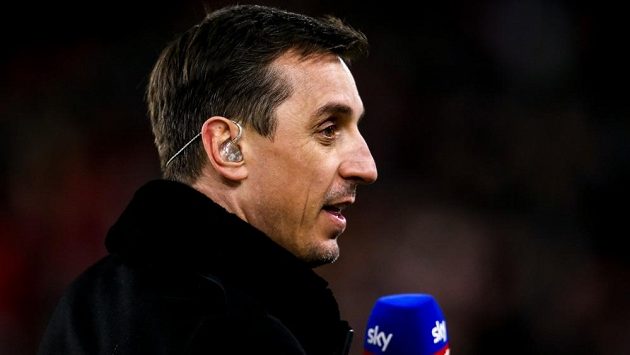 Bývalý hráč Manchesteru United a televizní expert Gary Neville. Bývalý hráč Manchesteru United a televizní expert Gary Neville.