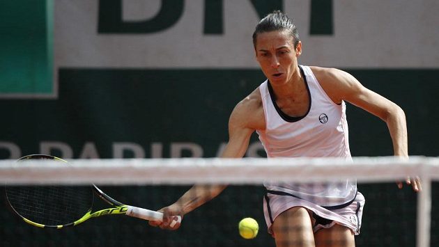 Italka Francesca Schiavoneová při French Open 2018. Italka Francesca Schiavoneová při French Open 2018.