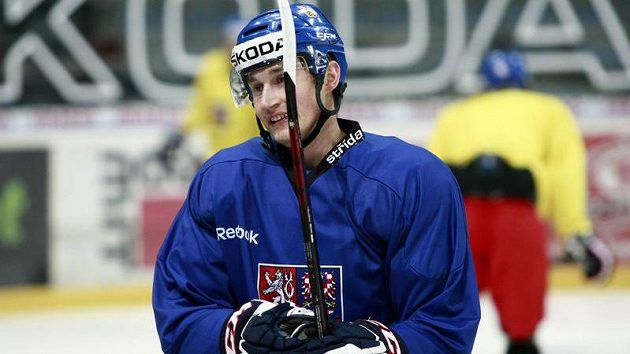 Tomáš Mojžíš na tréninku hokejové reprezentace Tomáš Mojžíš na tréninku hokejové reprezentace