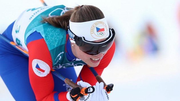 Petra Nováková během závodu na 10 km volně. Petra Nováková během závodu na 10 km volně.