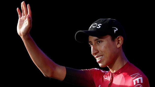 Kolumbijec Egan Bernal před startem Tour de France v Bruselu. Kolumbijec Egan Bernal před startem Tour de France v Bruselu.