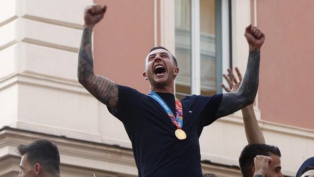 Ital Federico Bernardeschi po návratu ze zlatého ME. Ital Federico Bernardeschi po návratu ze zlatého ME.