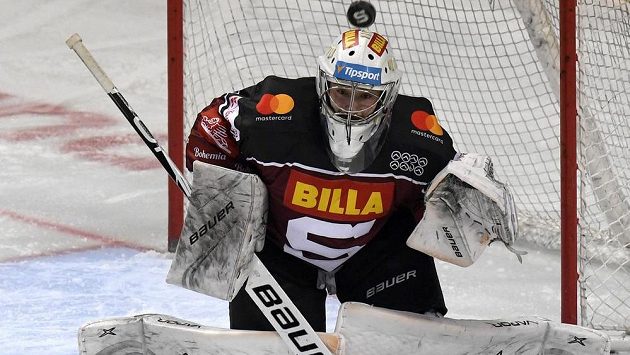 Brankář Sparty Jakub Neužil. Brankář Sparty Jakub Neužil.