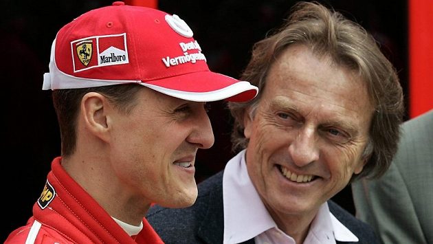 Někdejší prezident Ferrari Luca di Montezemolo (vpravo) a Michael Schumacher na snímku z roku 2005. Někdejší prezident Ferrari Luca di Montezemolo (vpravo) a Michael Schumacher na snímku z roku 2005.