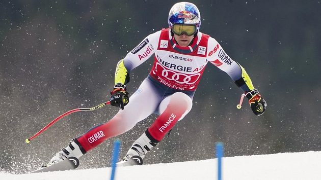 Alexis Pinturault na trati SuperG Alexis Pinturault na trati SuperG