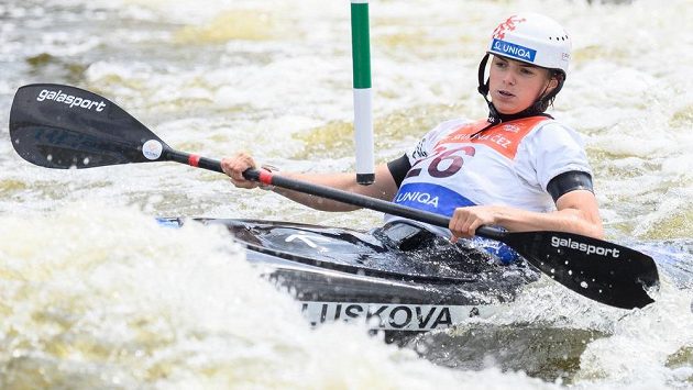 Kajakářka Antonie Galušková ve finále v Troji. Kajakářka Antonie Galušková ve finále v Troji.