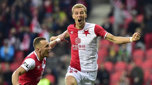 Tomáš Souček ze Slavie po brance proti Plzni. Tomáš Souček ze Slavie po brance proti Plzni.