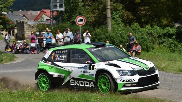 Jan Kopecký se Škodou Fabia S2000 na trati Bohemia rallye 2017. Jan Kopecký se Škodou Fabia S2000 na trati Bohemia rallye 2017.