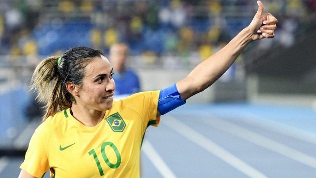 Marta v dresu brazilské reprezentace. Marta v dresu brazilské reprezentace.