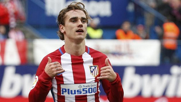 Kanonýr Atlétika Madrid Antoine Griezmann se raduje. Kanonýr Atlétika Madrid Antoine Griezmann se raduje.