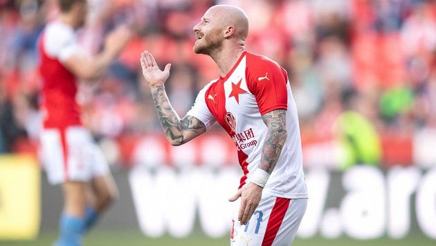 Slovenský záložník Miroslav Stoch ještě v dresu Slavie. Slovenský záložník Miroslav Stoch ještě v dresu Slavie.