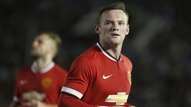 Útočník Manchesteru United Wayne Rooney Útočník Manchesteru United Wayne Rooney
