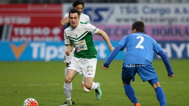 Jablonecký obránce Vjačeslav Karavajev (vlevo) a Matěj Helešic z Ostravy v zápase 21. kola fotbalové Synot ligy. Jablonecký obránce Vjačeslav Karavajev (vlevo) a Matěj Helešic z Ostravy v zápase 21. kola fotbalové Synot ligy.