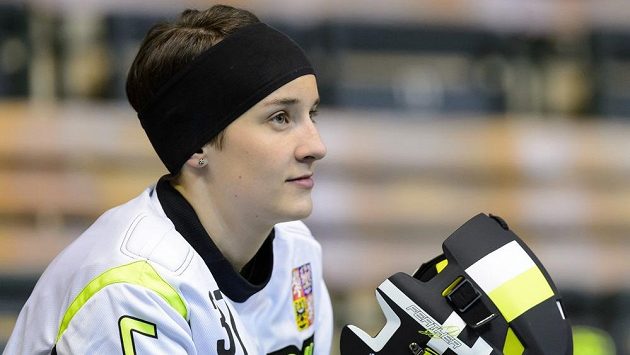 Brankářka florbalové reprezentace Jana Christianová. Brankářka florbalové reprezentace Jana Christianová.