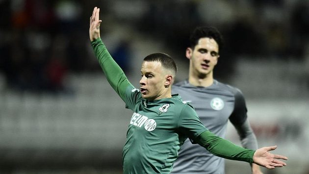 Střelec dvou branek Jan Sýkora z Jablonce. Střelec dvou branek Jan Sýkora z Jablonce.