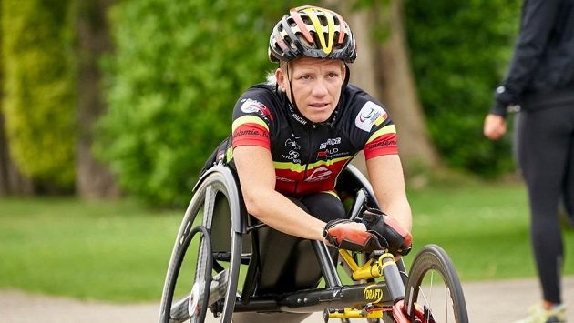 Belgická paralympijská reprezentantka Marieke Vervoortová. Belgická paralympijská reprezentantka Marieke Vervoortová.
