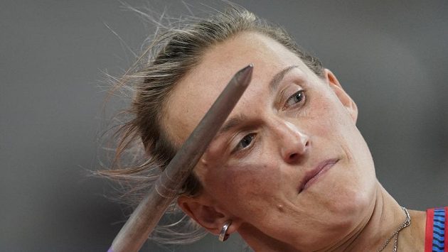 Barbora Špotáková v Dauhá při kvalifikaci oštěpařek. Barbora Špotáková v Dauhá při kvalifikaci oštěpařek.
