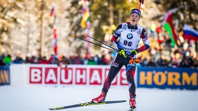 Jakub Štvrtecký při sprintu na SP v Ruhpoldingu. Jakub Štvrtecký při sprintu na SP v Ruhpoldingu.