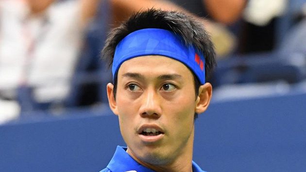 Japonský tenista Kei Nišikori ve čtvrtfinále US Open. Japonský tenista Kei Nišikori ve čtvrtfinále US Open.