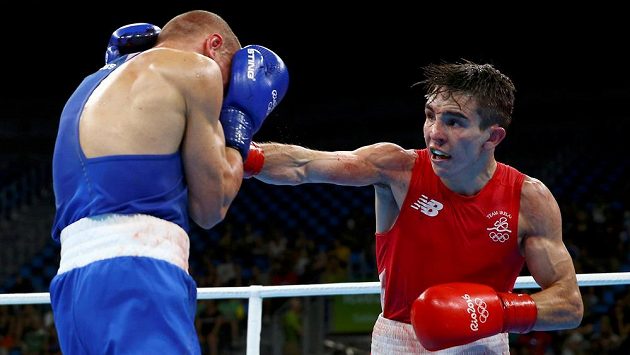 Ir Michael Conlan (vpravo) a Vladimir Nikitin z Ruska na OH v Riu. Ir Michael Conlan (vpravo) a Vladimir Nikitin z Ruska na OH v Riu.