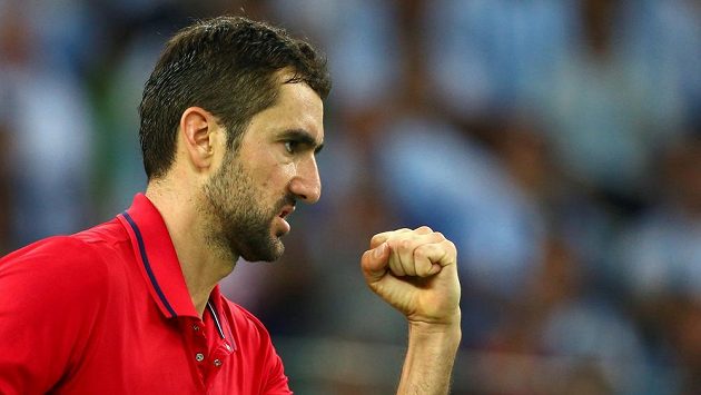 Chorvatský tenista Marin Čilič v úvodní dvouhře finále Davis Cupu proti Argentině. Chorvatský tenista Marin Čilič v úvodní dvouhře finále Davis Cupu proti Argentině.