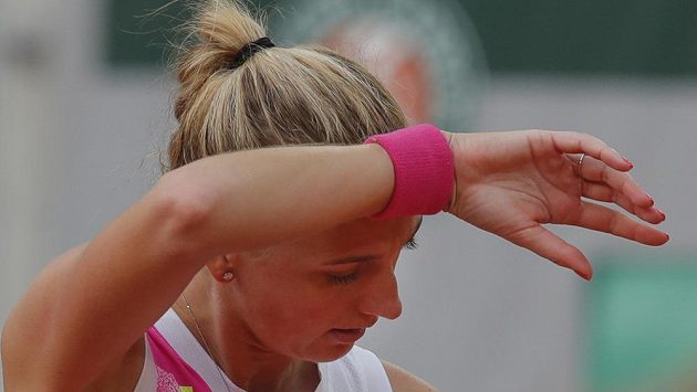 Petra Kvitová během semifinále French Open. Petra Kvitová během semifinále French Open.