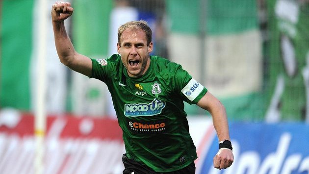 Útočník Jablonce Michal Hubník. Útočník Jablonce Michal Hubník.