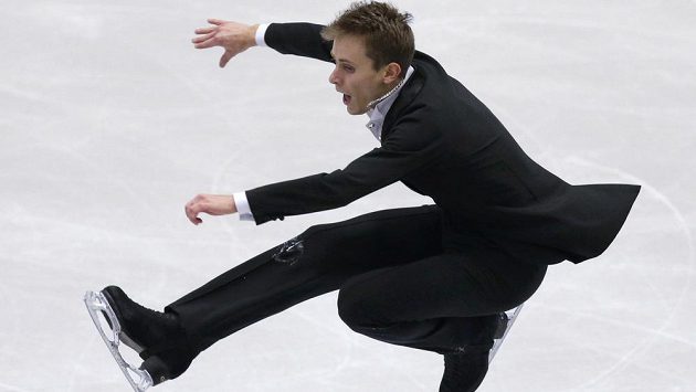 Michal Březina při krátkém programu na ME v Ostravě. Michal Březina při krátkém programu na ME v Ostravě.
