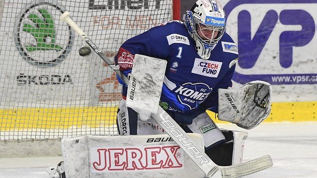 Brankář hokejového Brna Marek Čiliak. Brankář hokejového Brna Marek Čiliak.
