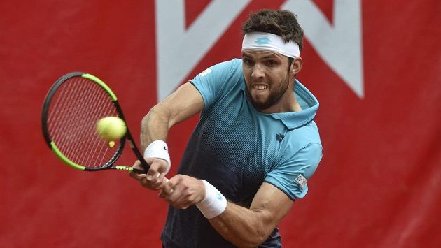 Jiří Veselý (na snímku) na tenisovém challengeru Moneta Czech Open 2018 v Prostějově. Jiří Veselý (na snímku) na tenisovém challengeru Moneta Czech Open 2018 v Prostějově.