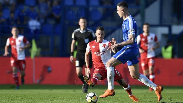 Zleva Jan Sýkora ze Slavie a Roman Potočný ze Slovanu. Zleva Jan Sýkora ze Slavie a Roman Potočný ze Slovanu.