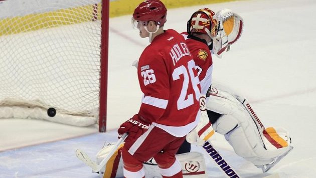 Jiří Hudler a jeho gól do sítě Floridy. Jiří Hudler a jeho gól do sítě Floridy.