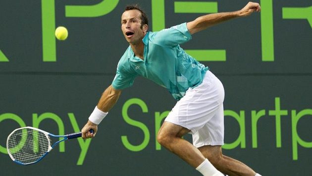Radek Štěpánek na turnaji v Miami. Radek Štěpánek na turnaji v Miami.