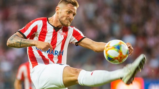 David Jablonský na archivním snímku v dresu Cracovie. David Jablonský na archivním snímku v dresu Cracovie.