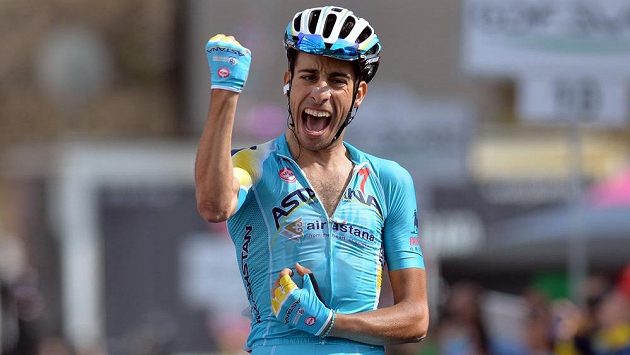 Ital Fabio Aru, vítěz 15. etapy Gira d´Italia. Ital Fabio Aru, vítěz 15. etapy Gira d´Italia.