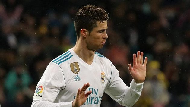 Cristiano Ronaldo slaví gól proti Getafe. Cristiano Ronaldo slaví gól proti Getafe.