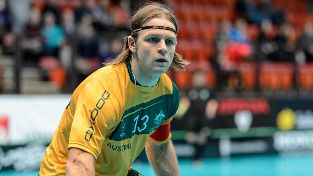 Kapitán florbalistů Austrálie Petr Pražan. Kapitán florbalistů Austrálie Petr Pražan.
