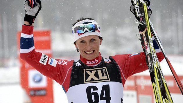 Radost norské lyžařky Marit Björgenové Radost norské lyžařky Marit Björgenové