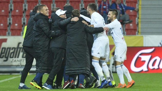 Radost Baníku Ostrava vítězství. Radost Baníku Ostrava vítězství.