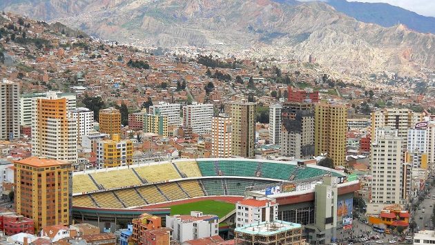 Stadión Hernanda Silese v bolivijském městě La Paz. Ilustrační snímek. Stadión Hernanda Silese v bolivijském městě La Paz. Ilustrační snímek.
