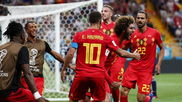 Belgická radost propukla naplno poté, co Marouane Fellaini srovnal. Belgická radost propukla naplno poté, co Marouane Fellaini srovnal.