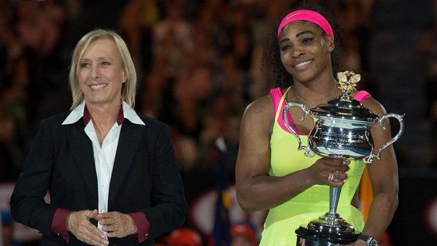 Martina Navrátilová a Serena Williamsová. Martina Navrátilová a Serena Williamsová.