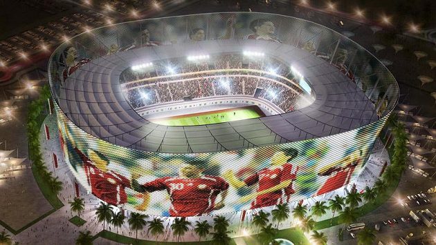 Architektonické skvosty, nejmodernější technologie, komfort, takové budou stadiony pro MS 2022. Na snímku vizualizace Al Raján Stadium. Architektonické skvosty, nejmodernější technologie, komfort, takové budou stadiony pro MS 2022. Na snímku vizualizace Al Raján Stadium.