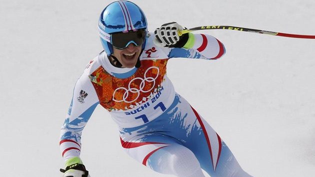 Rakušan Matthias Mayer se raduje v cíli olympijského sjezdu. Rakušan Matthias Mayer se raduje v cíli olympijského sjezdu.