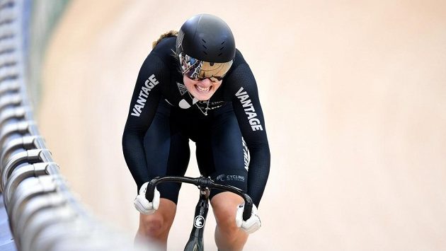 Novozélandská dráhová cyklistka Olivia Podmoreová na archivním snímku z mistrovství světa 2019 v Brisbane. Novozélandská dráhová cyklistka Olivia Podmoreová na archivním snímku z mistrovství světa 2019 v Brisbane.