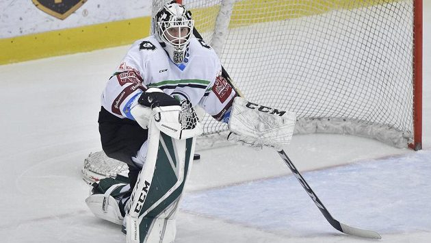 Brankář Mladé Boleslavi Radek Haas po inkasovaném gólu. Brankář Mladé Boleslavi Radek Haas po inkasovaném gólu.