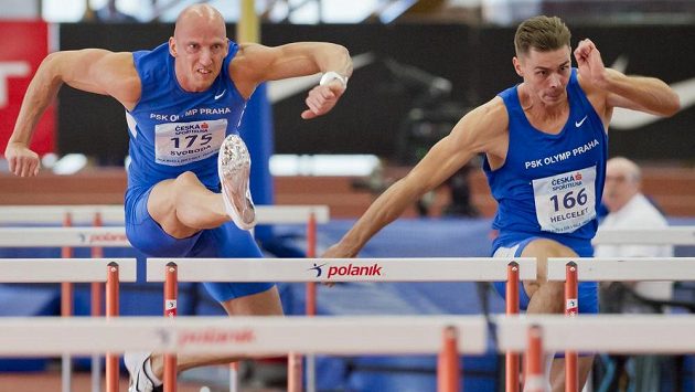 Překážkář Petr Svoboda (vlevo) ve finále halového mistrovství republiky v souboji s Adamem Sebastianem Helceletem. Překážkář Petr Svoboda (vlevo) ve finále halového mistrovství republiky v souboji s Adamem Sebastianem Helceletem.