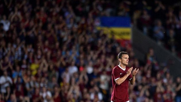 Sparťanský útočník David Lafata v utkání druhého předkola Ligy mistrů s Levadií Tallinn. Sparťanský útočník David Lafata v utkání druhého předkola Ligy mistrů s Levadií Tallinn.