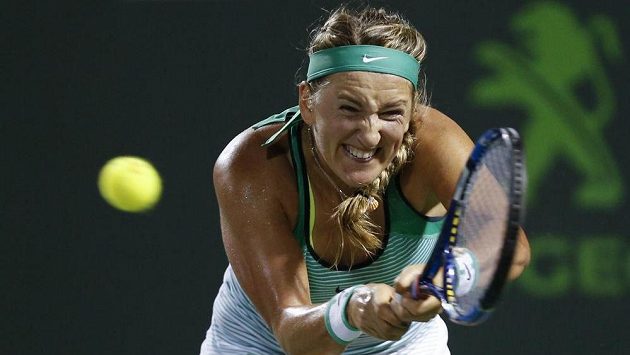 Victoria Azarenková slaví na turnaji v Miami triumf. Victoria Azarenková slaví na turnaji v Miami triumf.